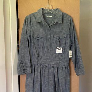 NWT Gap 1969 Chambray Denim Shirtdress